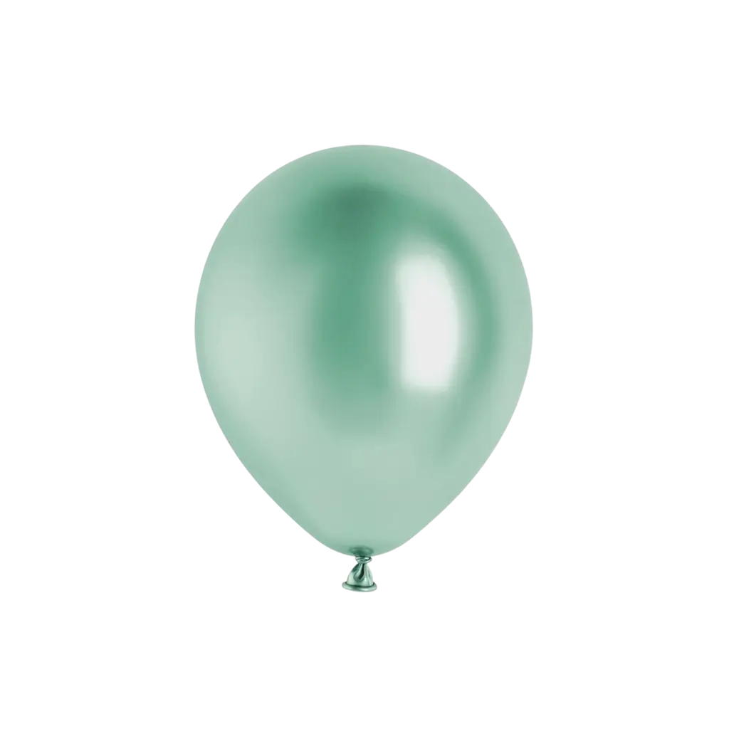 Confezione da 50 palloncini metallici lucidi verde bottiglia