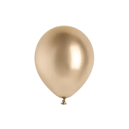 Confezione da 10 palloncini metallici lucidi color oro champagne