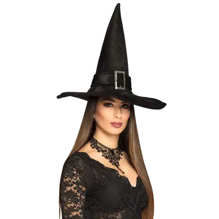 Cappello da strega a punta nero – Costume di Halloween
