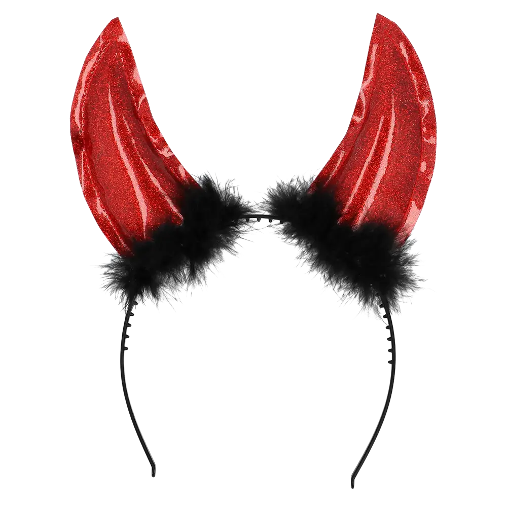 Fascia per capelli “Diablesse” rossa – Corna da diavolo per Halloween