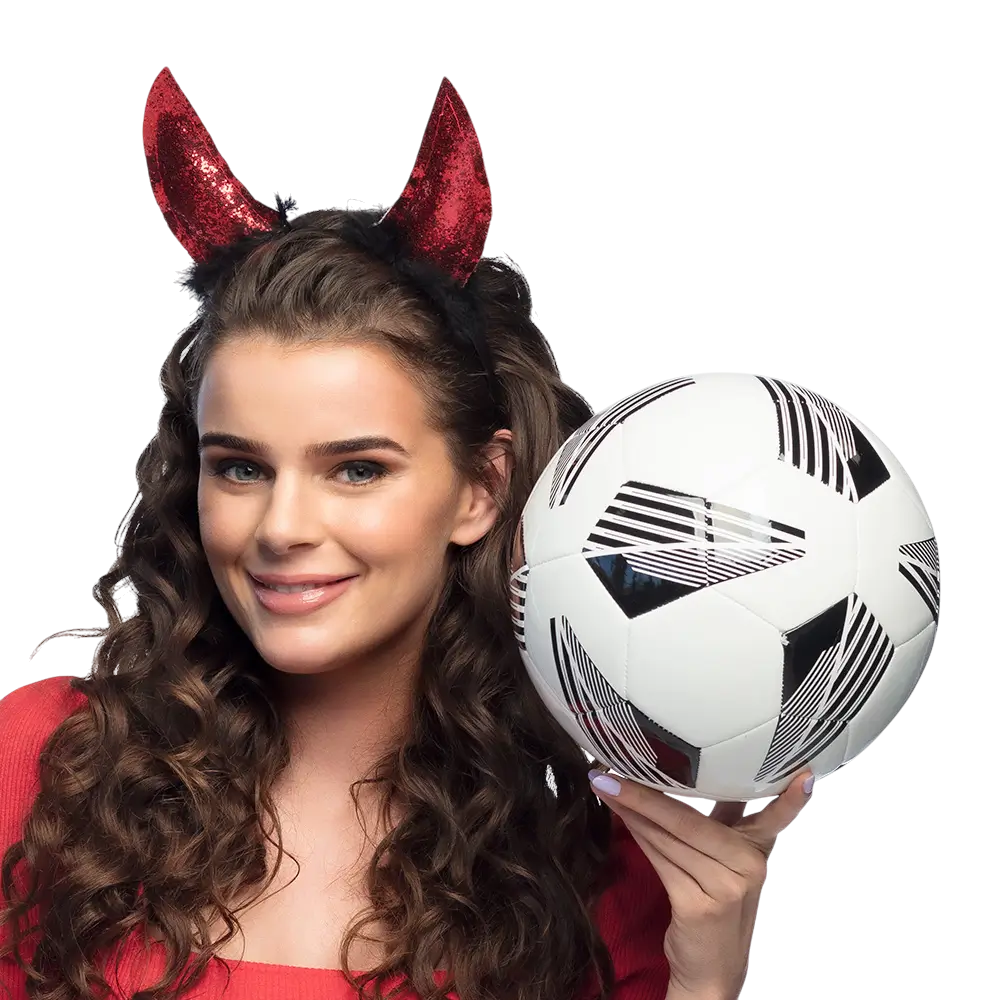 Fascia per capelli “Diablesse” rossa – Corna da diavolo per Halloween