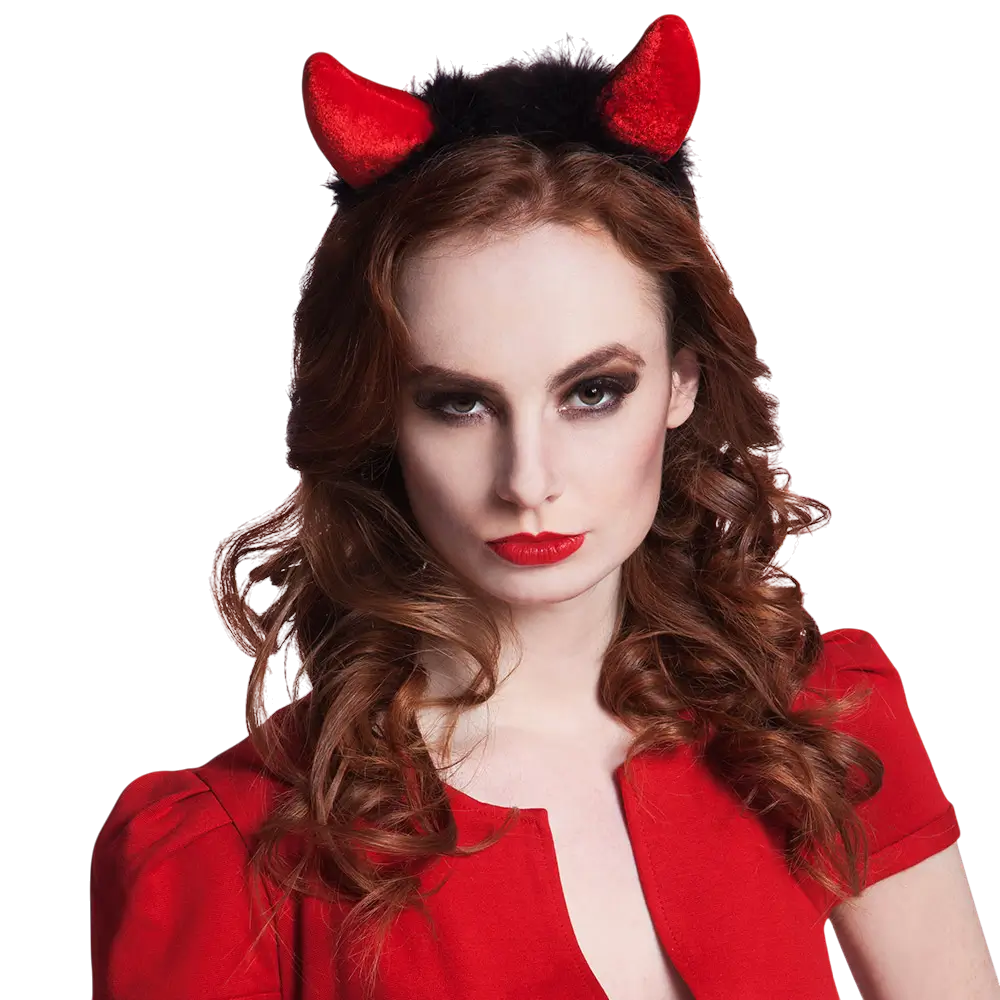 Fascia per capelli “Corna del diavolo” – Accessorio di Halloween