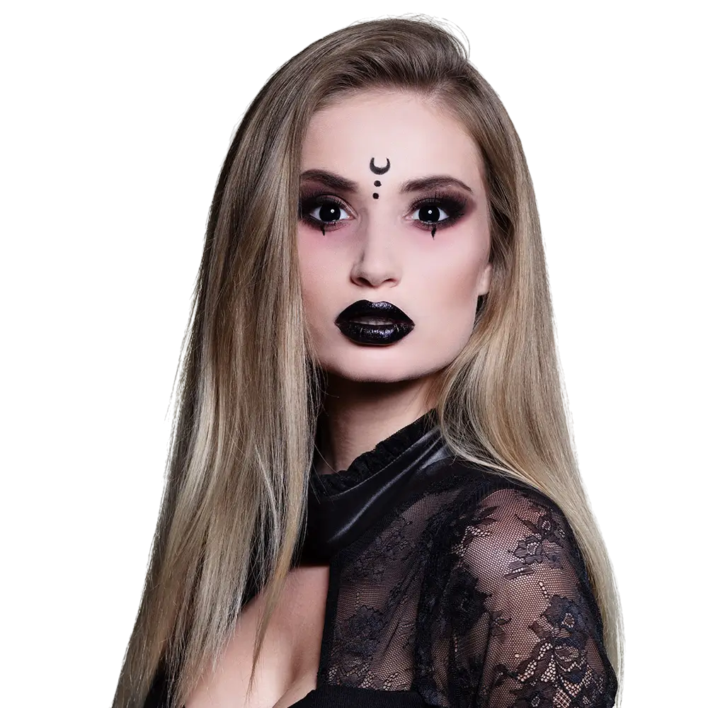 Lenti a contatto “Occhi neri da strega” – Lenti a contatto per Halloween