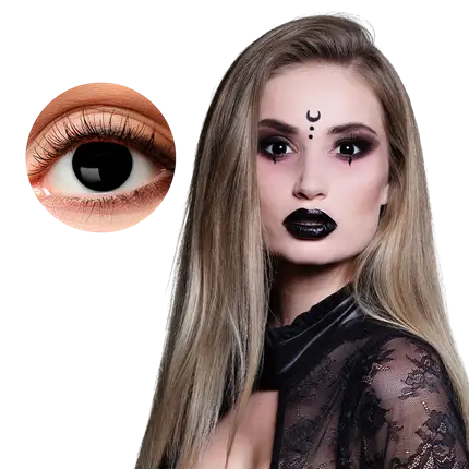 Lenti a contatto “Occhi neri da strega” – Lenti a contatto per Halloween