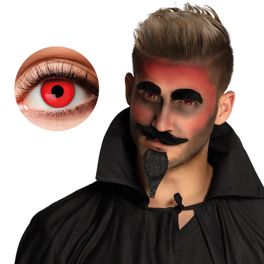 Lenti a contatto rosse “Diavolo” – Lenti a contatto per Halloween