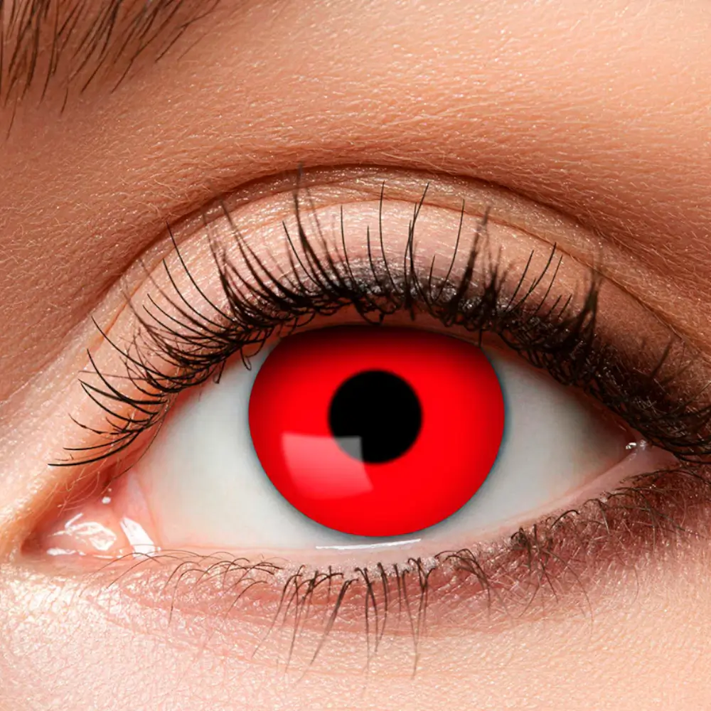 Lenti a contatto rosse “Diavolo” – Lenti a contatto per Halloween