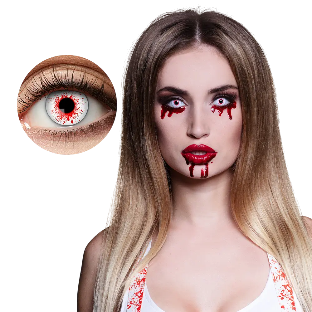 Lenti a contatto “Spruzzi di sangue” – Lenti a contatto di Halloween