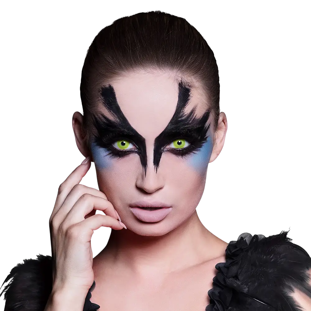 Lenti a contatto “Occhi gialli da corvo” – Lenti a contatto per Halloween