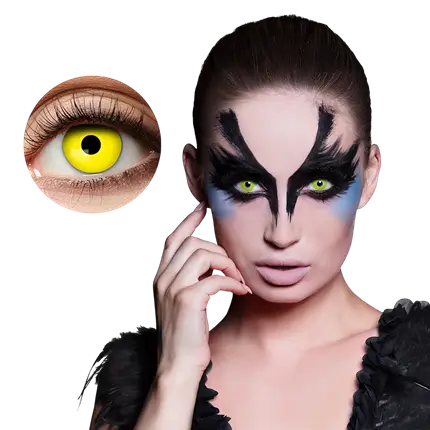 Lenti a contatto “Occhi gialli da corvo” – Lenti a contatto per Halloween