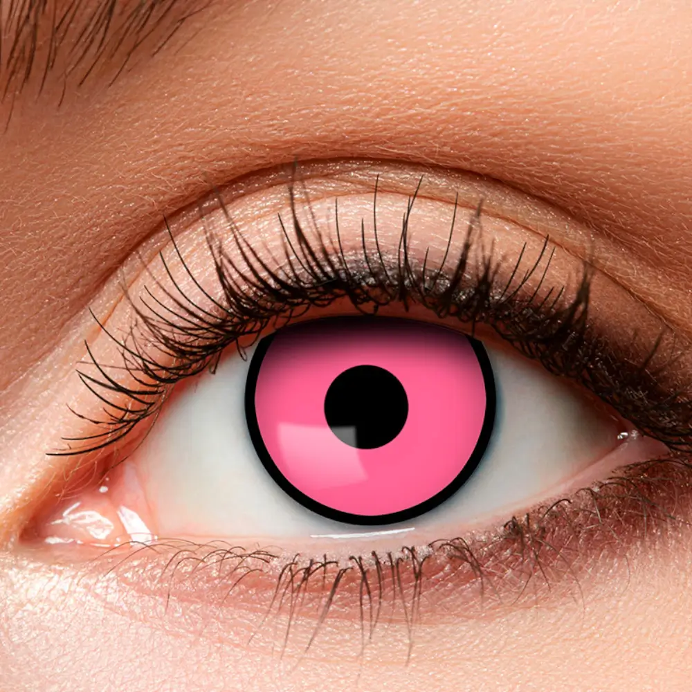 Lenti a contatto rosa con contorno nero “Femme Fatale” – Lenti a contatto fantasiate