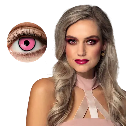 Lenti a contatto rosa con contorno nero “Femme Fatale” – Lenti a contatto fantasiate