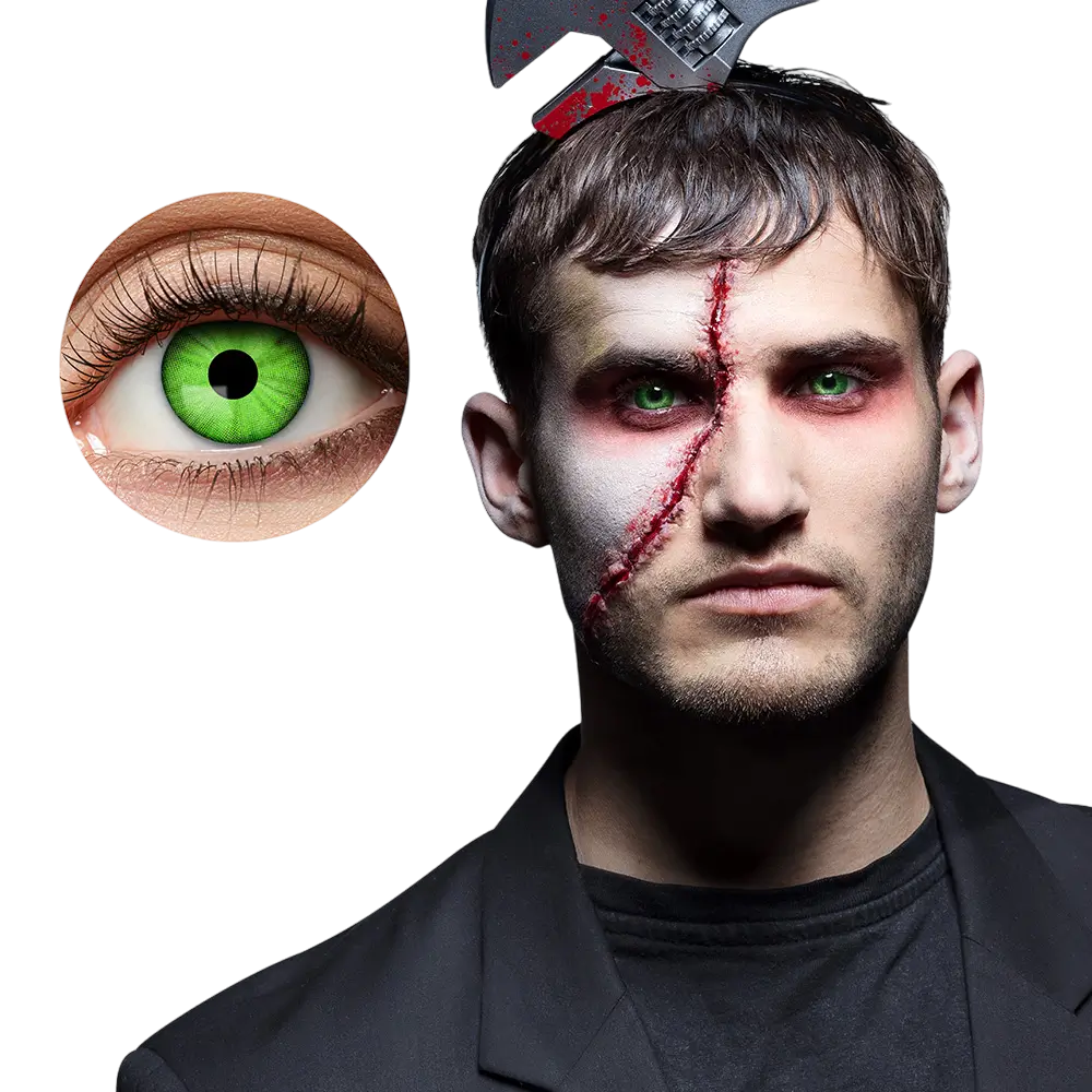 Lenti a contatto verdi da zombie – Lenti a contatto per Halloween