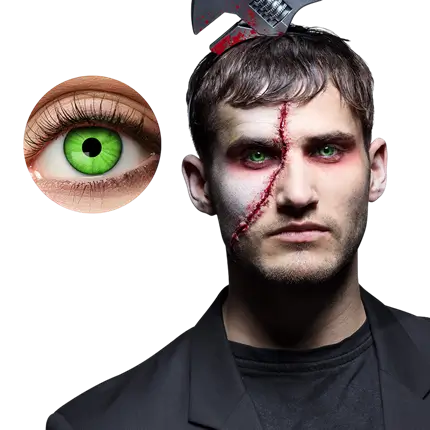 Lenti a contatto verdi da zombie – Lenti a contatto per Halloween