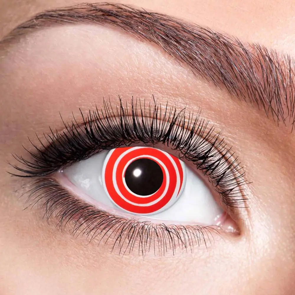 Lenti a contatto Spirale rosse e bianche – Lenti a contatto di Halloween