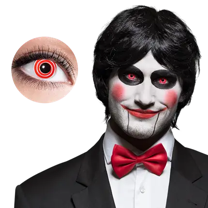 Lenti a contatto Spirale rosse e bianche – Lenti a contatto di Halloween