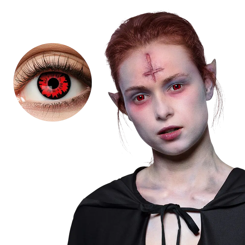 Lenti a contatto rosse da vampiro – Lenti a contatto per Halloween