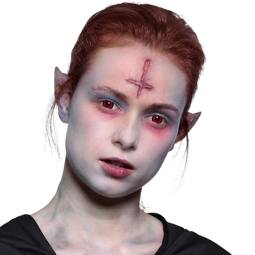 Lenti a contatto rosse da vampiro – Lenti a contatto per Halloween