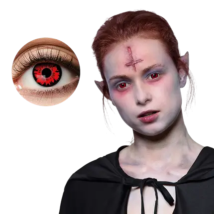 Lenti a contatto rosse da vampiro – Lenti a contatto per Halloween