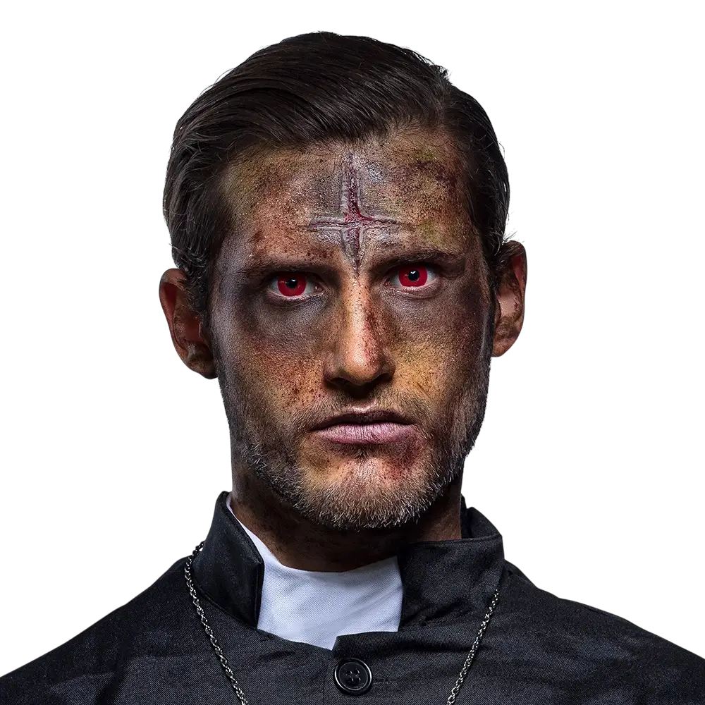 Lenti a contatto con occhi rossi e pupilla nera – Lenti a contatto “Diavolo” per Halloween