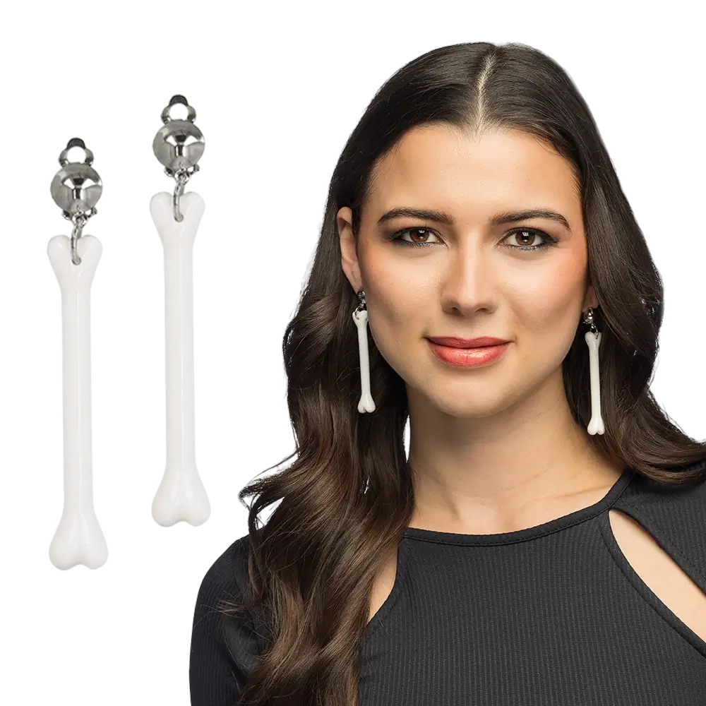 Orecchini pendenti a forma di osso – Donna delle caverne