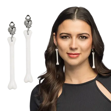 Orecchini pendenti a forma di osso – Donna delle caverne