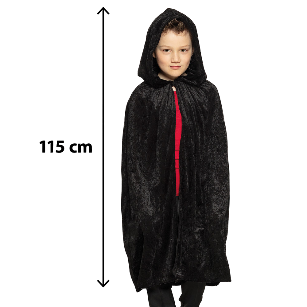 Cappa nera per bambini 115 cm – Costume di Halloween