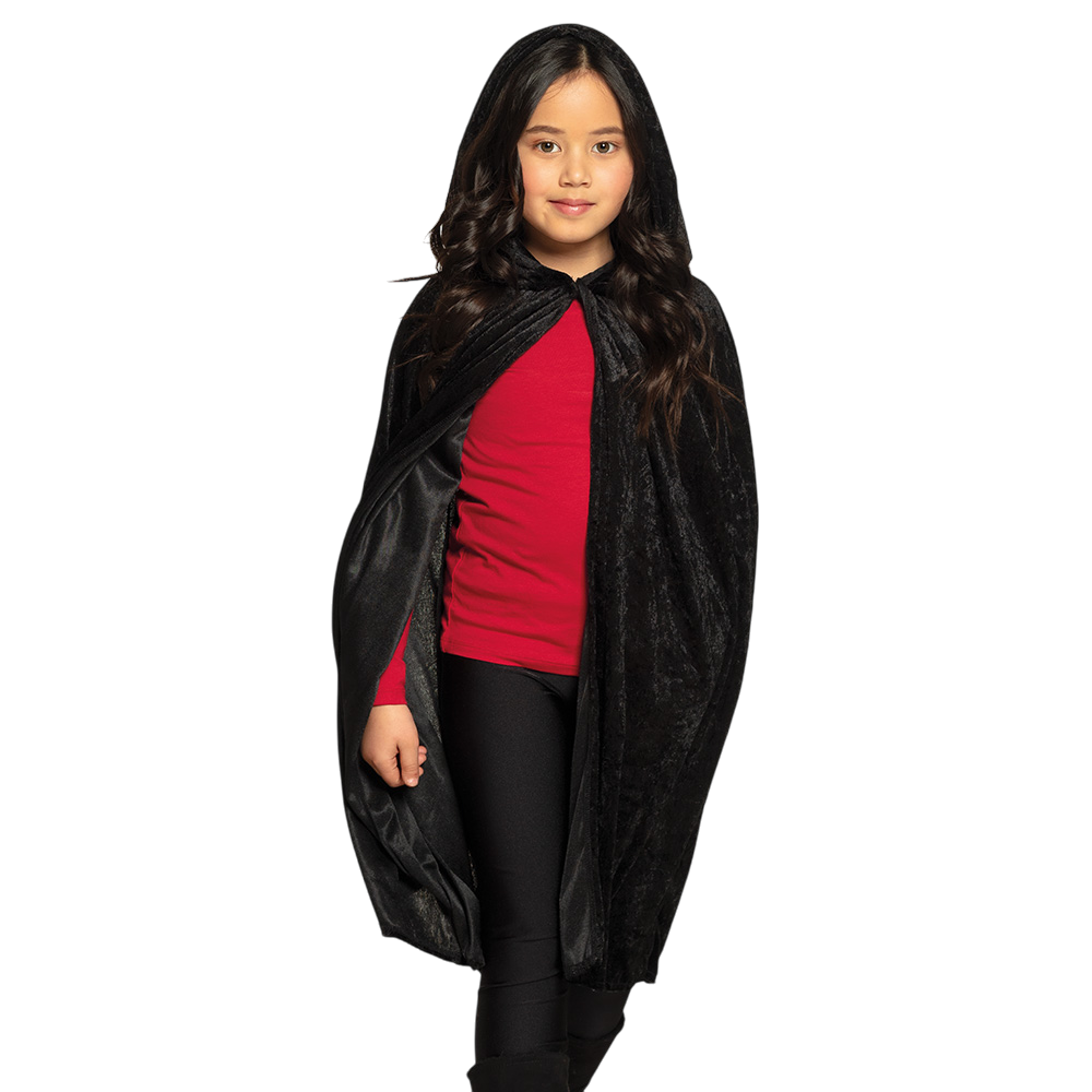 Cappa nera per bambini 115 cm – Costume di Halloween