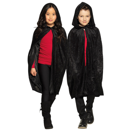 Cappa nera per bambini 115 cm – Costume di Halloween