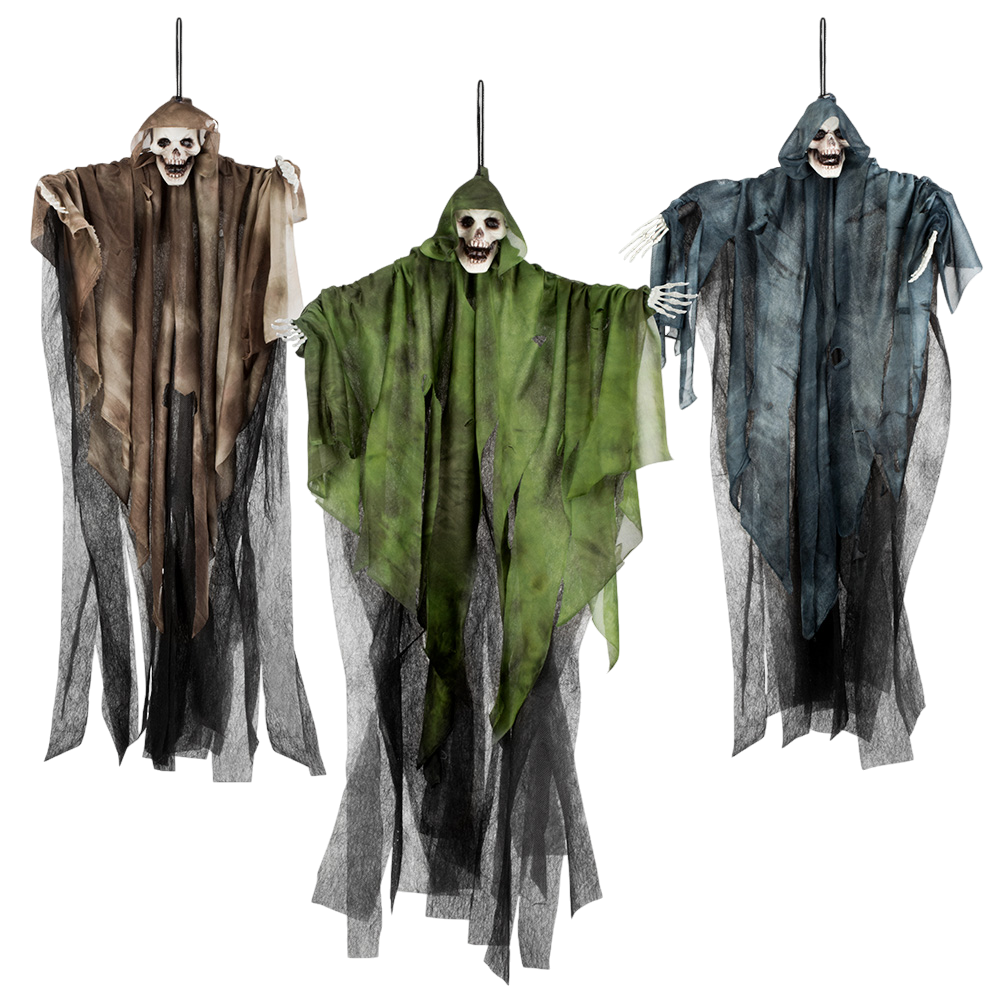 Fantasma con teschio da appendere, 65 cm – Decorazione di Halloween