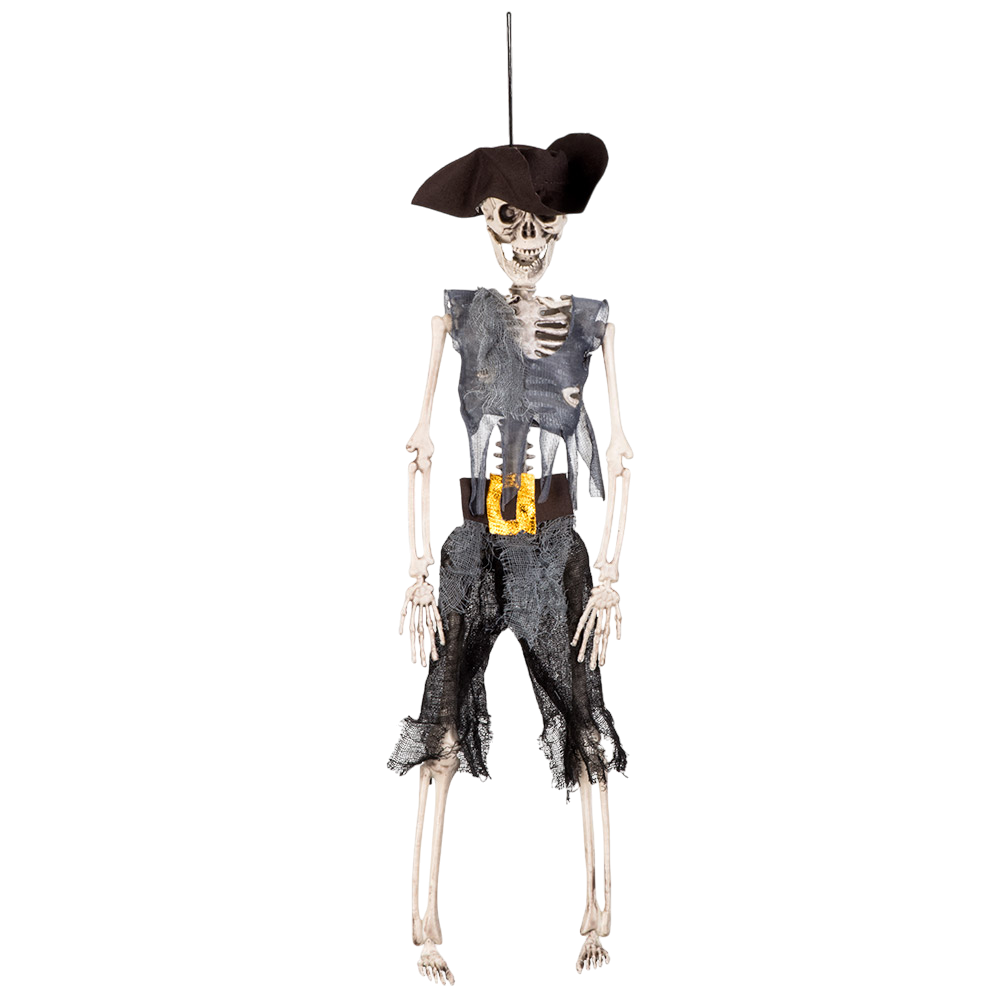 Scheletro di pirata da appendere, 40 cm – Decorazione di Halloween