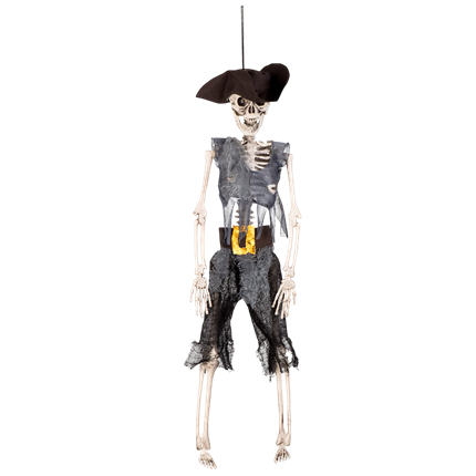 Scheletro di pirata da appendere, 40 cm – Decorazione di Halloween