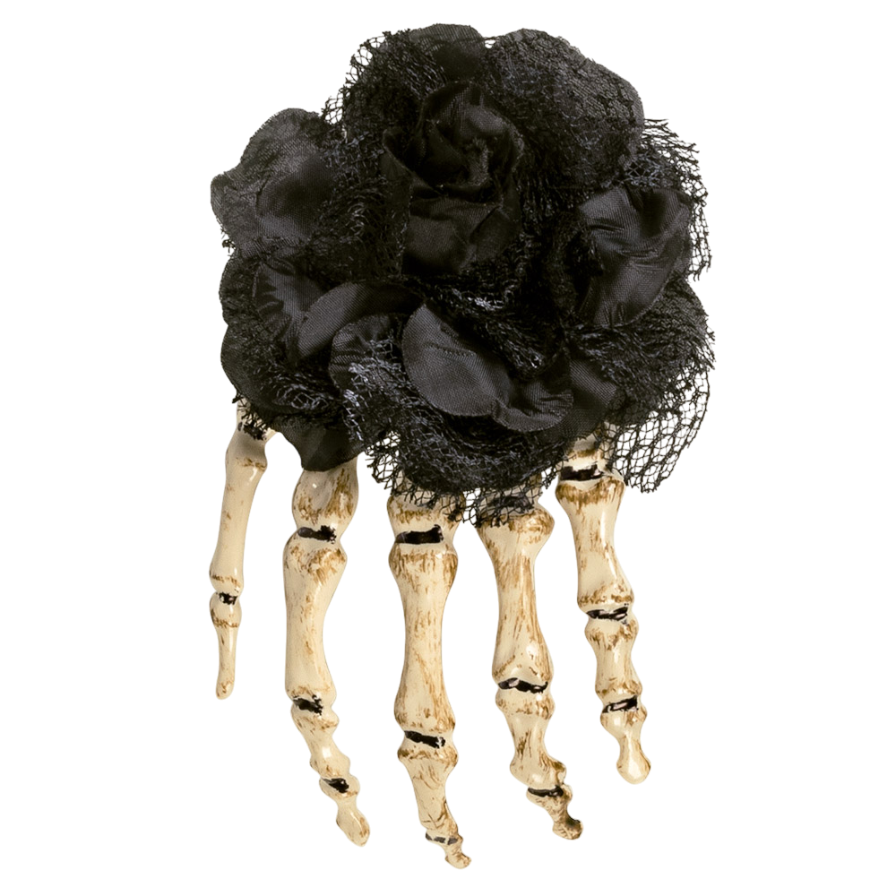 Fermaglio “Mano di scheletro” – Accessorio per capelli di Halloween