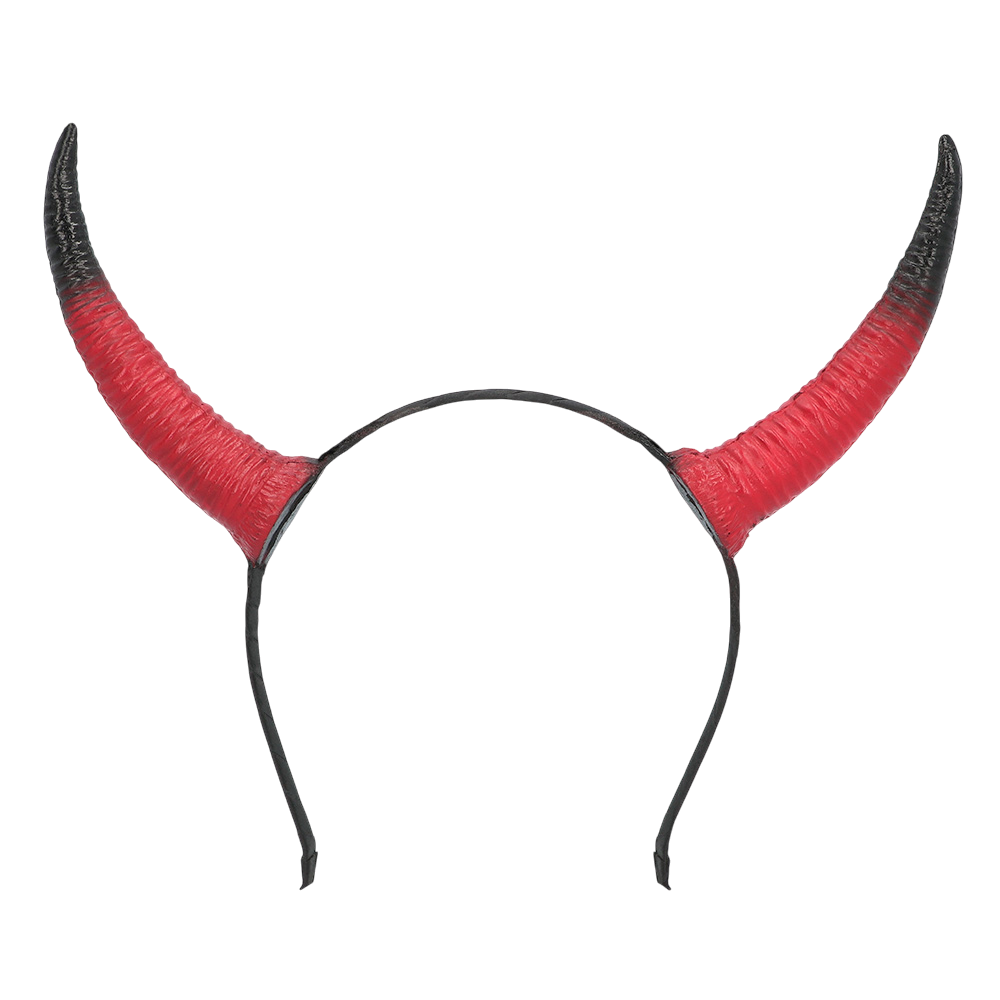 Fascia per capelli con corna da diavolo rosse e nere in schiuma – Halloween