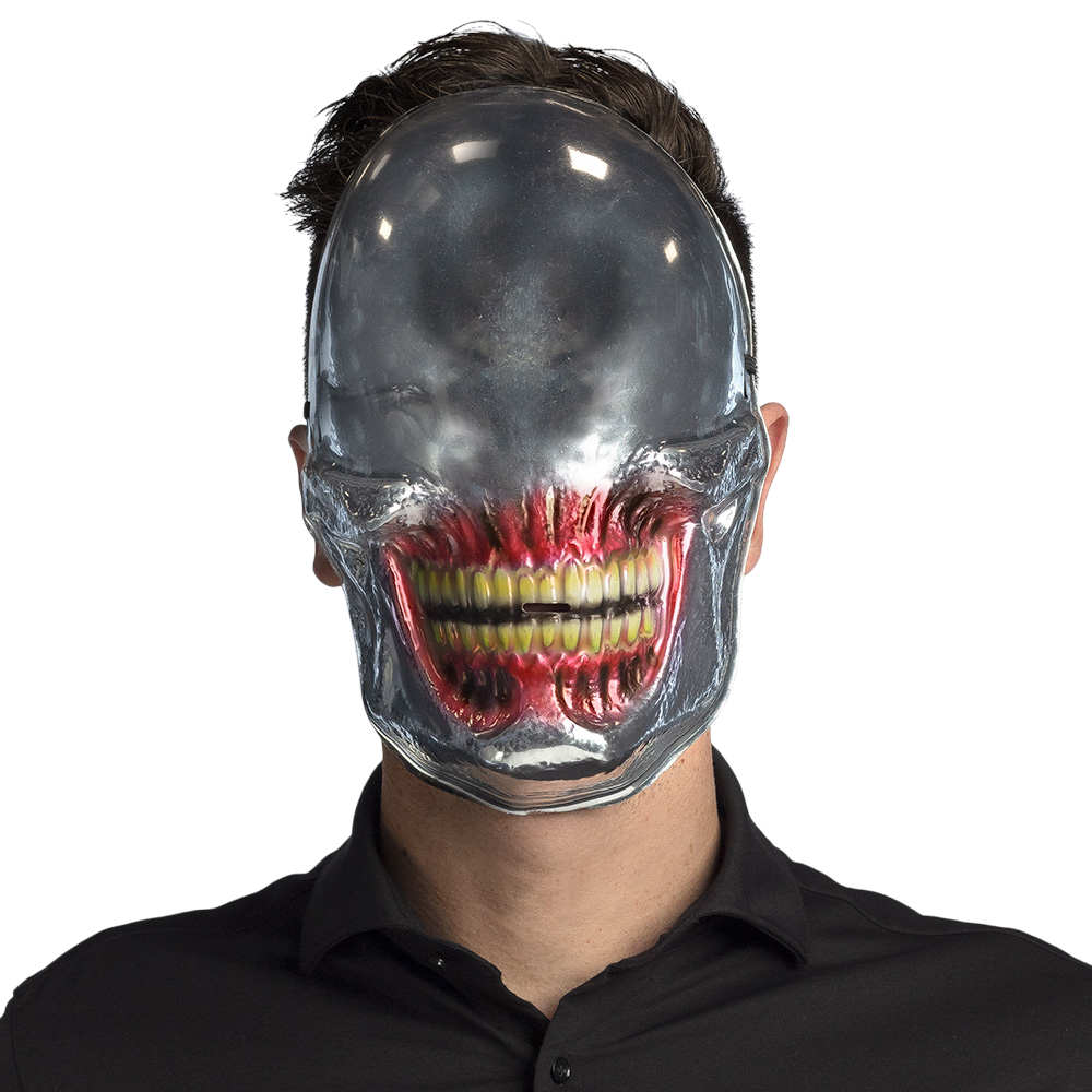 Maschera da teschio alieno a specchio – Maschera di Halloween