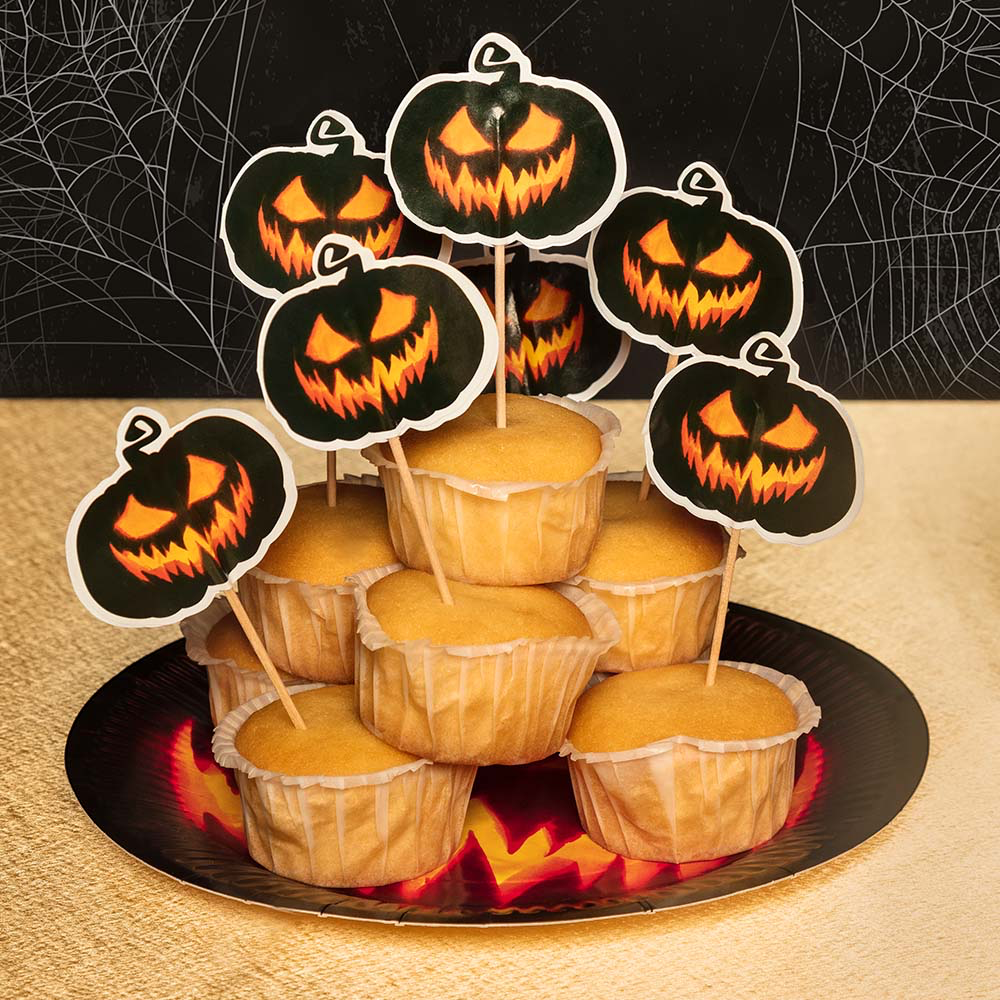 Set da 10 piatti con zucca spaventosa, Ø 23 cm – Halloween