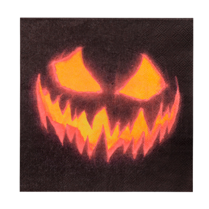 Set di 20 tovaglioli con zucca spaventosa 33 x 33 cm – Halloween