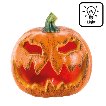 Zucca di Halloween luminosa a LED, Ø 16 cm – Decorazione