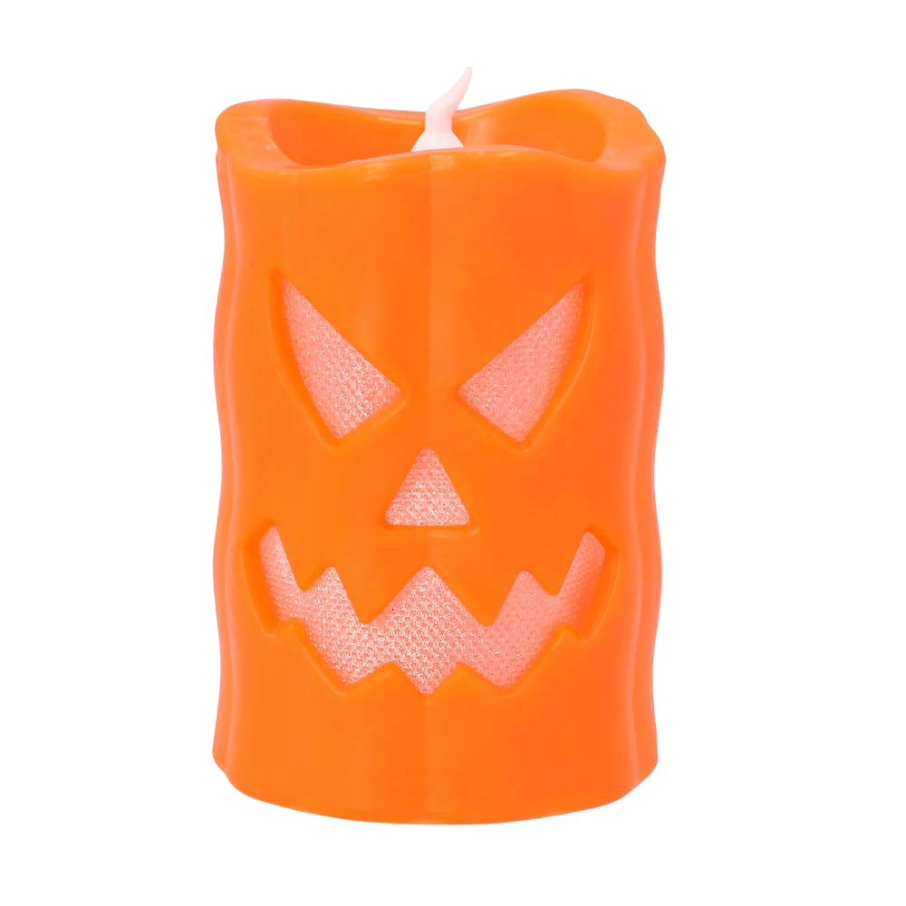 Candela LED a forma di zucca 10 x 6 cm – Decorazione per Halloween