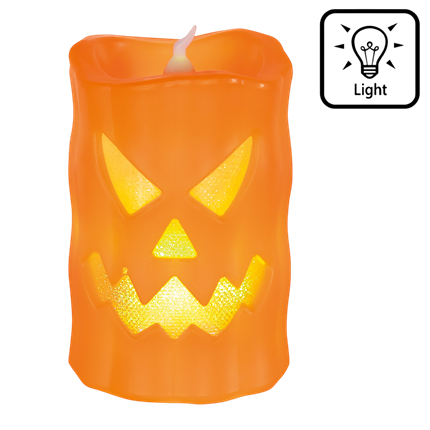 Candela LED a forma di zucca 10 x 6 cm – Decorazione per Halloween
