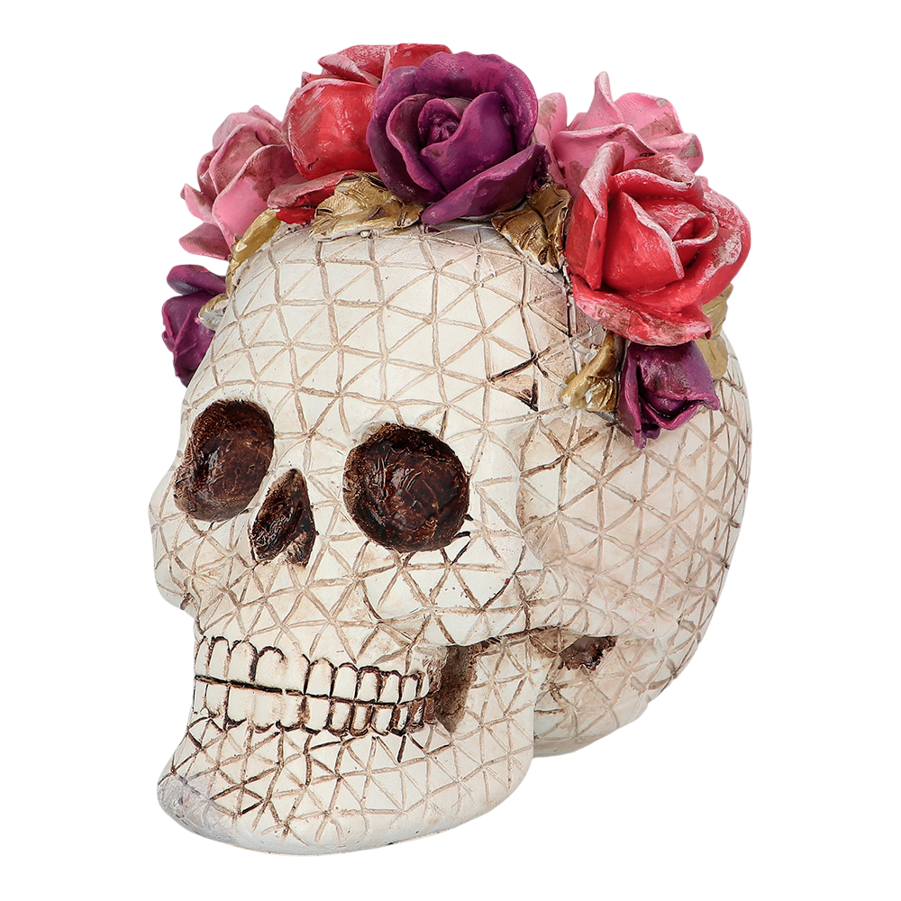 Teschio del Dia de los Muertos 15 x 14 x 15 cm – Decorazione di Halloween