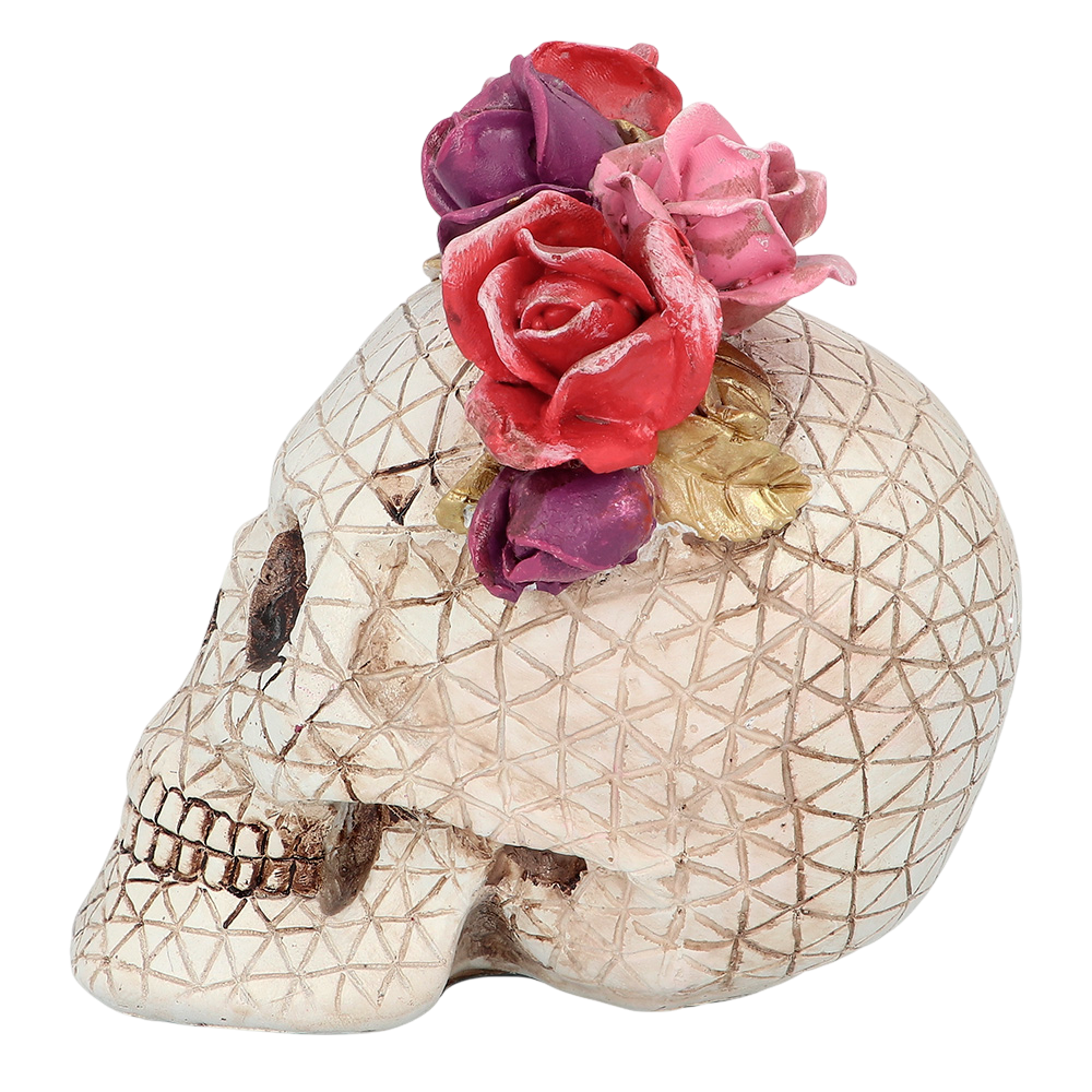 Teschio del Dia de los Muertos 15 x 14 x 15 cm – Decorazione di Halloween