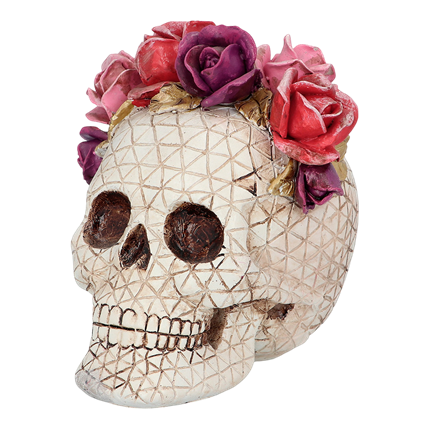 Teschio del Dia de los Muertos 15 x 14 x 15 cm – Decorazione di Halloween