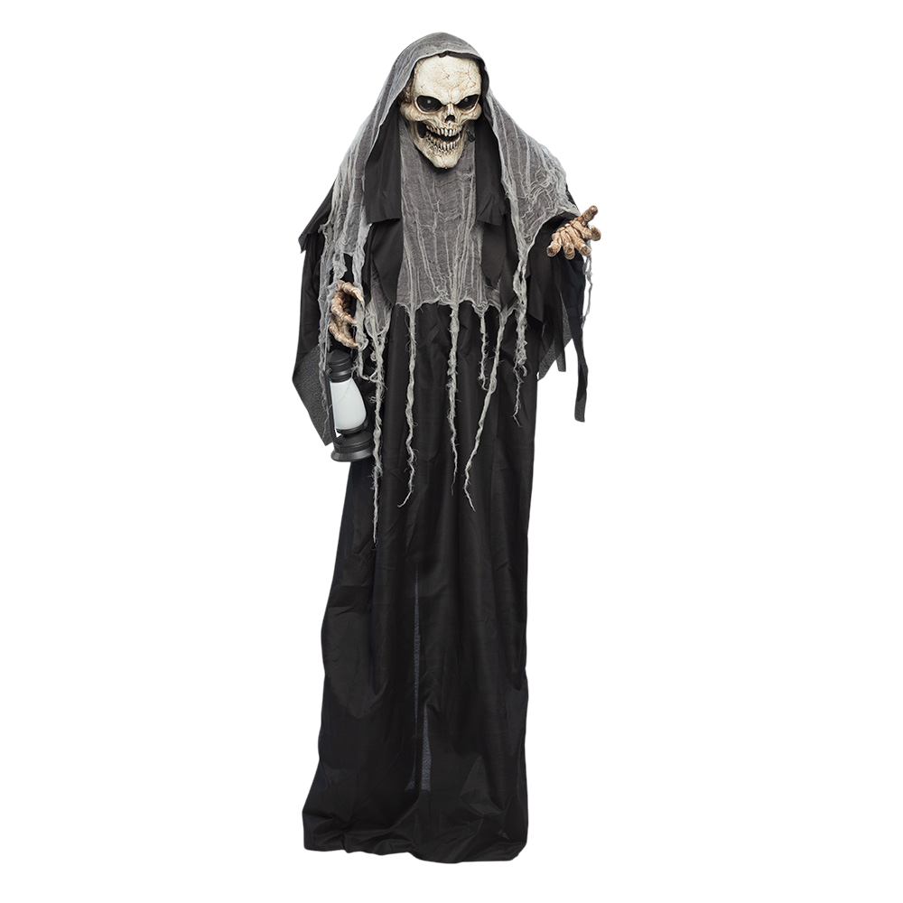 Bambola del Mietitore luccicante animata, 180 cm – Decorazione di Halloween