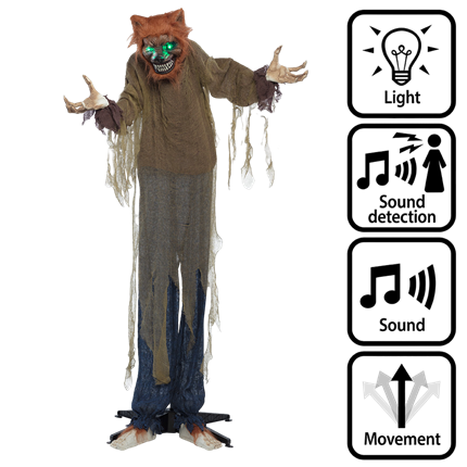 Lupo mannaro a grandezza naturale 160 cm – Decorazione per Halloween
