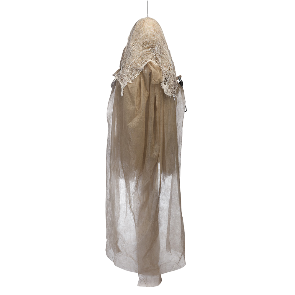 Bambola scheletro animata, luminosa e sonora con catene, 183 cm – Halloween
