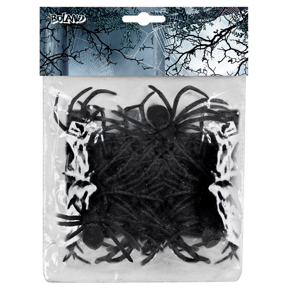Set di 12 ragni 5 x 6 cm – Decorazioni di Halloween
