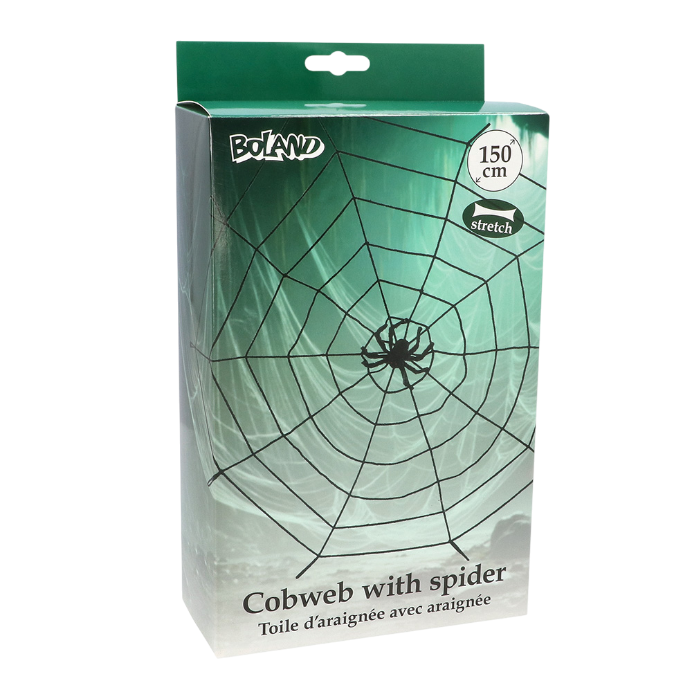 Ragnatela elastica da 150 cm con ragno – Halloween