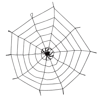 Ragnatela elastica da 150 cm con ragno – Halloween