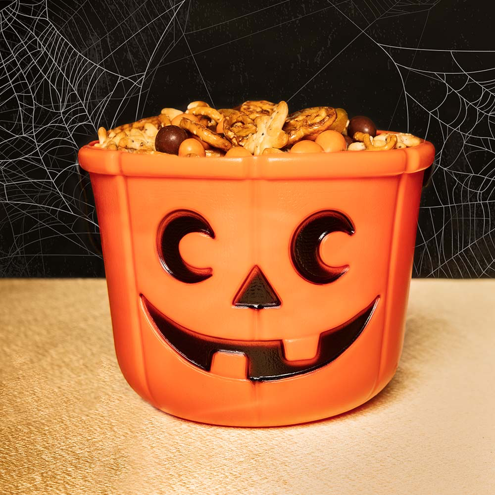 Secchiello a forma di zucca arancione 14 x 18 cm – Cestino per caramelle di Halloween