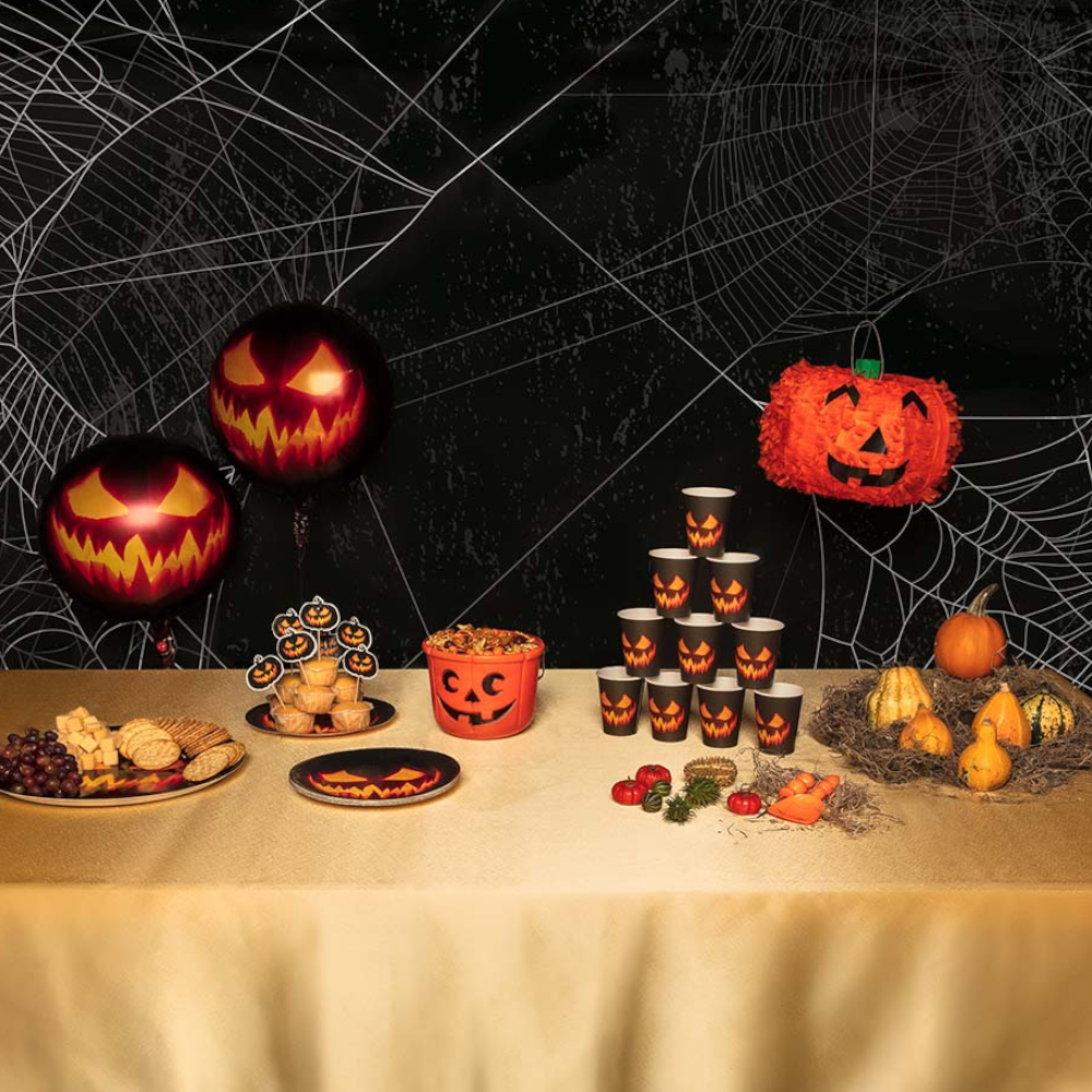 Secchiello a forma di zucca arancione 14 x 18 cm – Cestino per caramelle di Halloween